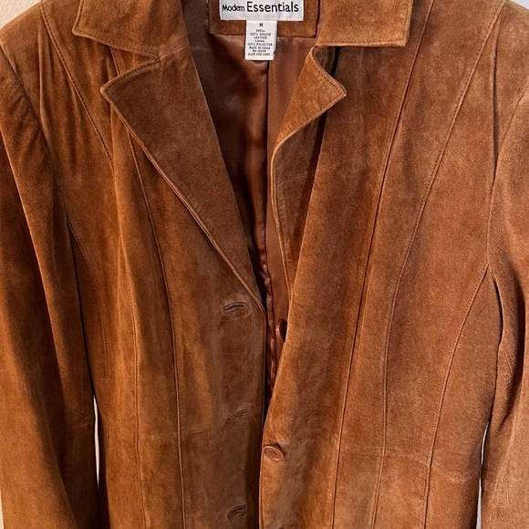Vintage Women's Brown Suede Jacket - Picture 1 of 5